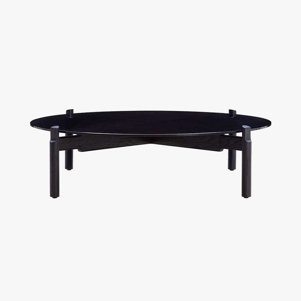 NOTCH COFFEE TABLE ROUND LARGE BLACK