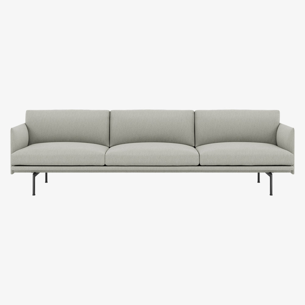 OUTLINE SOFA 3.5-SEATER CLAY 12/BLACK