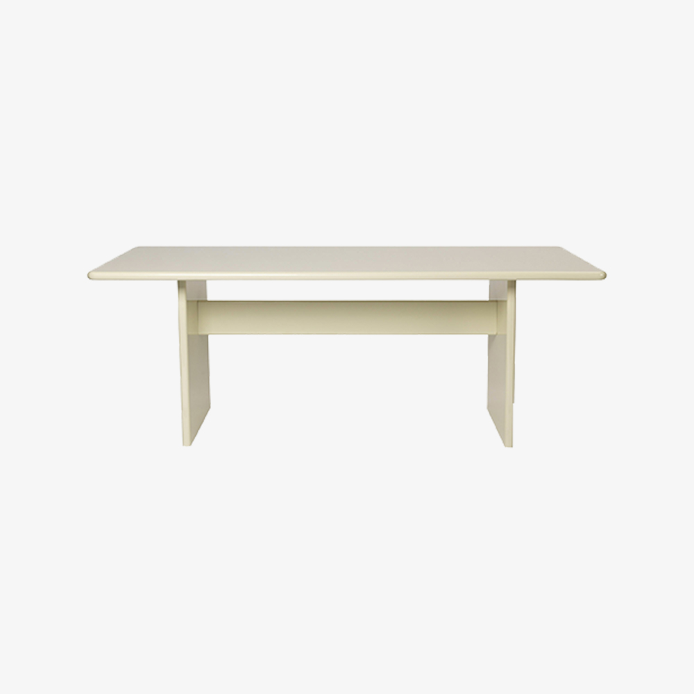 RINK DINING TABLE SMALL EGGSHELL