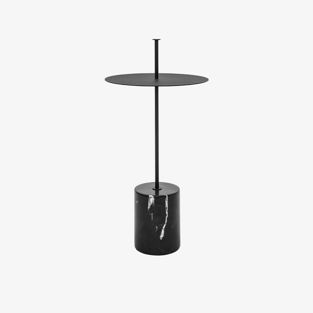 CALIBRE SIDE TABLE HIGH WITH HANDLE BLACK