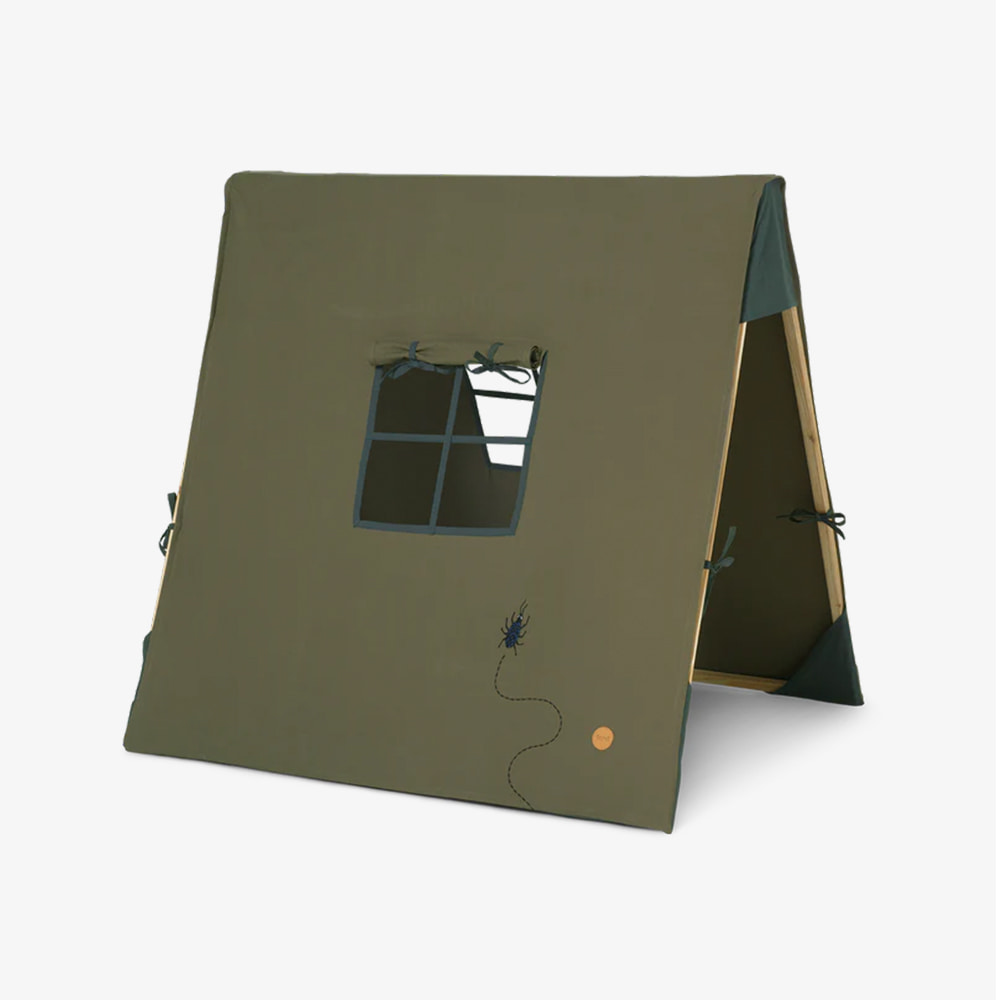 TENT WITH LADYBIRD EMBROIDERY DARK OLIVE